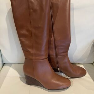 New Talbots leather boots-never worn only tried  on.